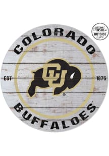 KH Sports Fan Colorado Buffaloes 20x20 In Out Weathered Circle Sign