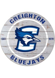 KH Sports Fan Creighton Bluejays 20x20 Weathered Circle Sign