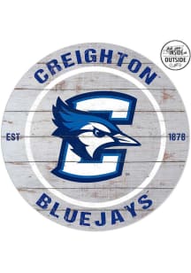 KH Sports Fan Creighton Bluejays 20x20 In Out Weathered Circle Sign