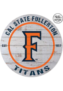 KH Sports Fan Cal State Fullerton Titans 20x20 In Out Weathered Circle Sign
