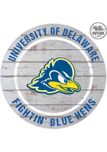 KH Sports Fan Delaware Fightin' Blue Hens 20x20 In Out Weathered Circle Sign