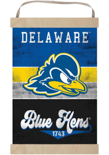 KH Sports Fan Delaware Fightin' Blue Hens Reversible Retro Banner Sign