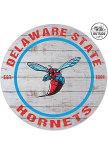 KH Sports Fan Delaware State Hornets 20x20 In Out Weathered Circle Sign