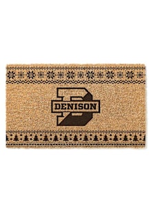 Denison Big Red Holiday Logo Door Mat