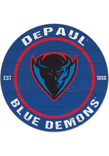 KH Sports Fan DePaul Blue Demons 20x20 Colored Circle Sign