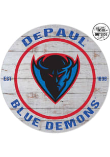 KH Sports Fan DePaul Blue Demons 20x20 In Out Weathered Circle Sign