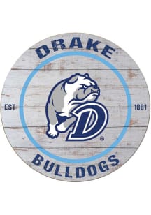 KH Sports Fan Drake Bulldogs 20x20 Weathered Circle Sign