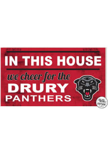 KH Sports Fan Drury Panthers 20x11 Indoor Outdoor In This House Sign