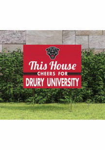 Drury Panthers 18x24 This House Cheers Yard Sign
