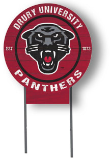 Drury Panthers KH Sports Fan 20x20 Color Logo Circle Yard Sign - Red