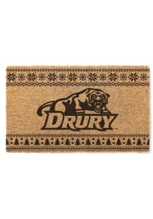 Drury Panthers Holiday Logo Door Mat