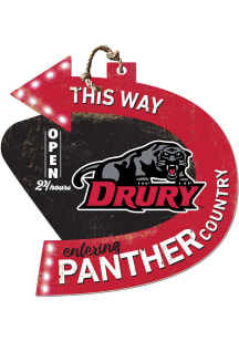 KH Sports Fan Drury Panthers This Way Arrow Sign