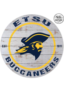 KH Sports Fan East Tennesse State Buccaneers 20x20 In Out Weathered Circle Sign