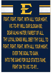 KH Sports Fan East Tennesse State Buccaneers 34x23 Fight Song Sign