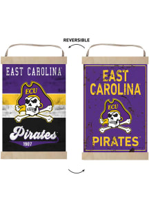 KH Sports Fan East Carolina Pirates Reversible Retro Banner Sign
