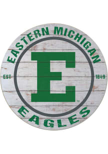 KH Sports Fan Eastern Michigan Eagles 20x20 Weathered Circle Sign