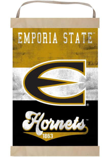 KH Sports Fan Emporia State Hornets Reversible Retro Banner Sign