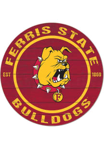 KH Sports Fan Ferris State Bulldogs 20x20 Colored Circle Sign