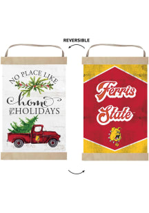 KH Sports Fan Ferris State Bulldogs Holiday Reversible Banner Sign