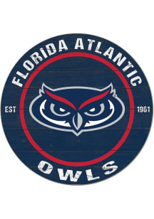 KH Sports Fan Florida Atlantic Owls 20x20 Colored Circle Sign