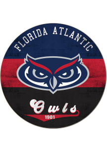 KH Sports Fan Florida Atlantic Owls 20x20 Retro Multi Color Circle Sign