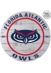 KH Sports Fan Florida Atlantic Owls 20x20 In Out Weathered Circle Sign