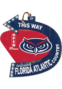 KH Sports Fan Florida Atlantic Owls This Way Arrow Sign