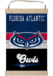 KH Sports Fan Florida Atlantic Owls Reversible Retro Banner Sign