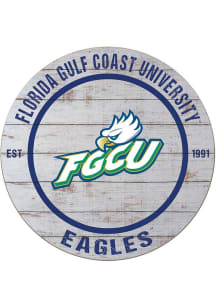KH Sports Fan Florida Gulf Coast Eagles 20x20 Weathered Circle Sign