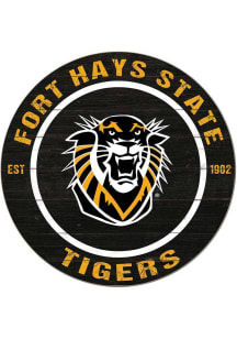 KH Sports Fan Fort Hays State Tigers 20x20 Colored Circle Sign