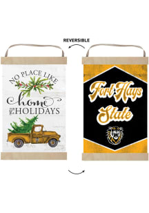 KH Sports Fan Fort Hays State Tigers Holiday Reversible Banner Sign