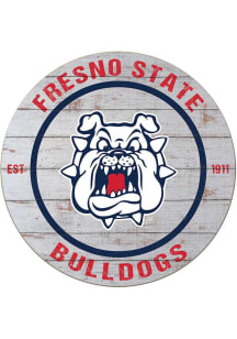 KH Sports Fan Fresno State Bulldogs 20x20 Weathered Circle Sign