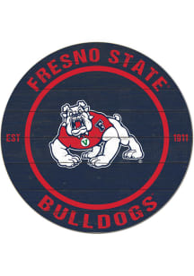 KH Sports Fan Fresno State Bulldogs 20x20 Colored Circle Sign
