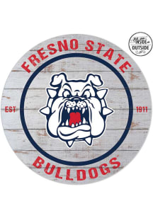 KH Sports Fan Fresno State Bulldogs 20x20 In Out Weathered Circle Sign