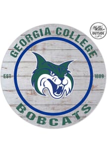 KH Sports Fan Georgia College Bobcats 20x20 In Out Weathered Circle Sign