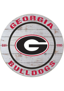 KH Sports Fan Georgia Bulldogs 20x20 Weathered Circle Sign
