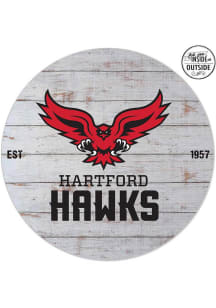 KH Sports Fan Hartford Hawks 20x20 In Out Weathered Circle Sign