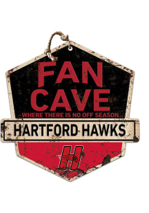 KH Sports Fan Hartford Hawks Fan Cave Rustic Badge Sign