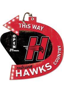 KH Sports Fan Hartford Hawks This Way Arrow Sign