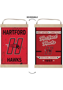 KH Sports Fan Hartford Hawks Faux Rusted Reversible Banner Sign