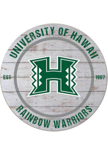 KH Sports Fan Hawaii Warriors 20x20 Weathered Circle Sign