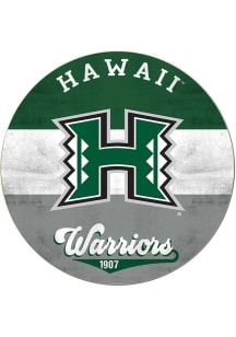 KH Sports Fan Hawaii Warriors 20x20 Retro Multi Color Circle Sign