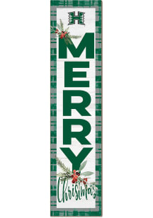 KH Sports Fan Hawaii Warriors 11x46 Merry Christmas Leaning Sign