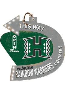 KH Sports Fan Hawaii Warriors This Way Arrow Sign