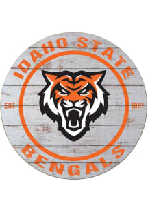 KH Sports Fan Idaho State Bengals 20x20 Weathered Circle Sign