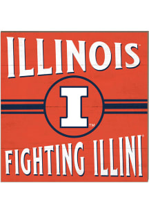 KH Sports Fan Illinois Fighting Illini 10x10 Retro Sign