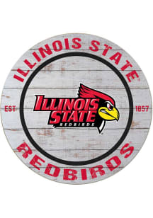KH Sports Fan Illinois State Redbirds 20x20 Weathered Circle Sign