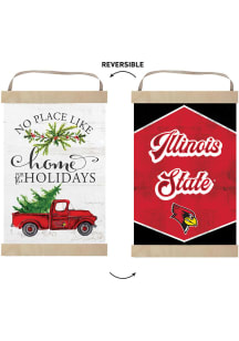 KH Sports Fan Illinois State Redbirds Holiday Reversible Banner Sign