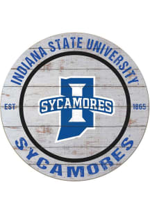 KH Sports Fan Indiana State Sycamores 20x20 Weathered Circle Sign