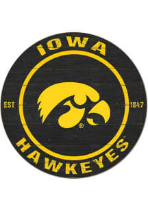 KH Sports Fan Iowa Hawkeyes 20x20 Colored Circle Sign